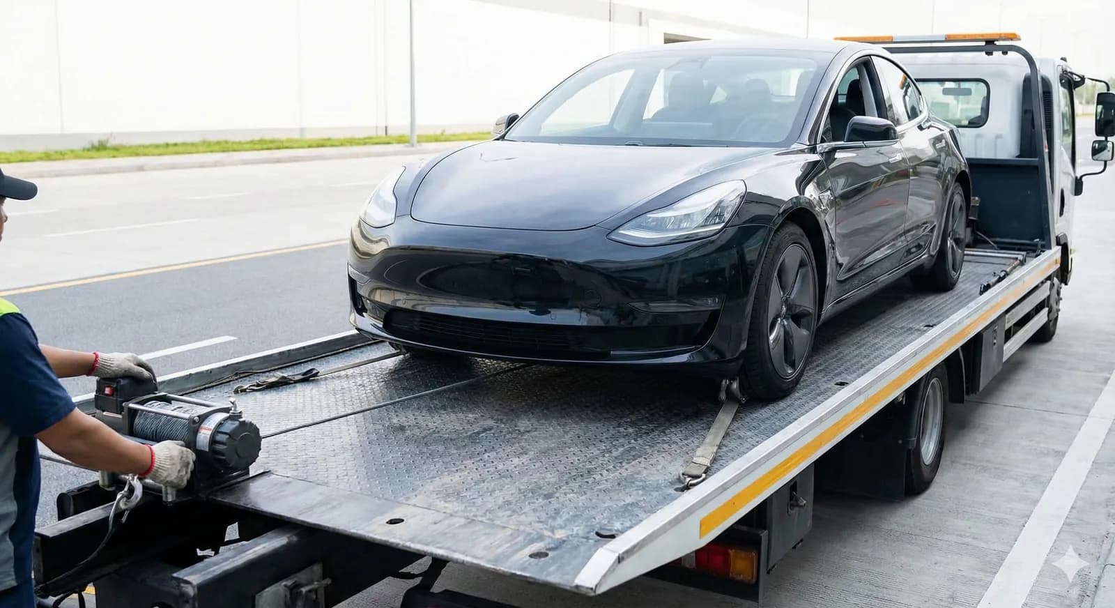 Remorquage voiture électrique plateau obligatoire