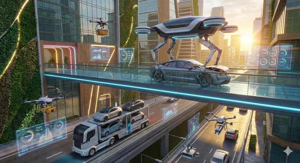 Vision futuriste du transport auto