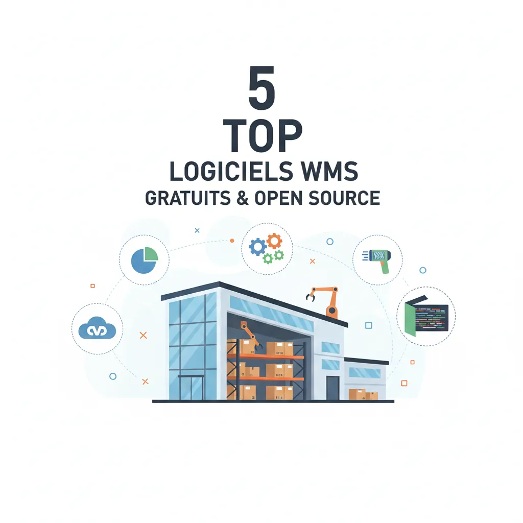 Interface de logiciel de gestion d'entrepôt WMS sur écran