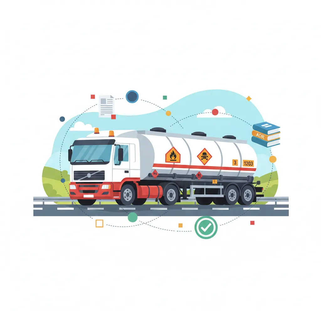 Camion avec plaque orange ADR