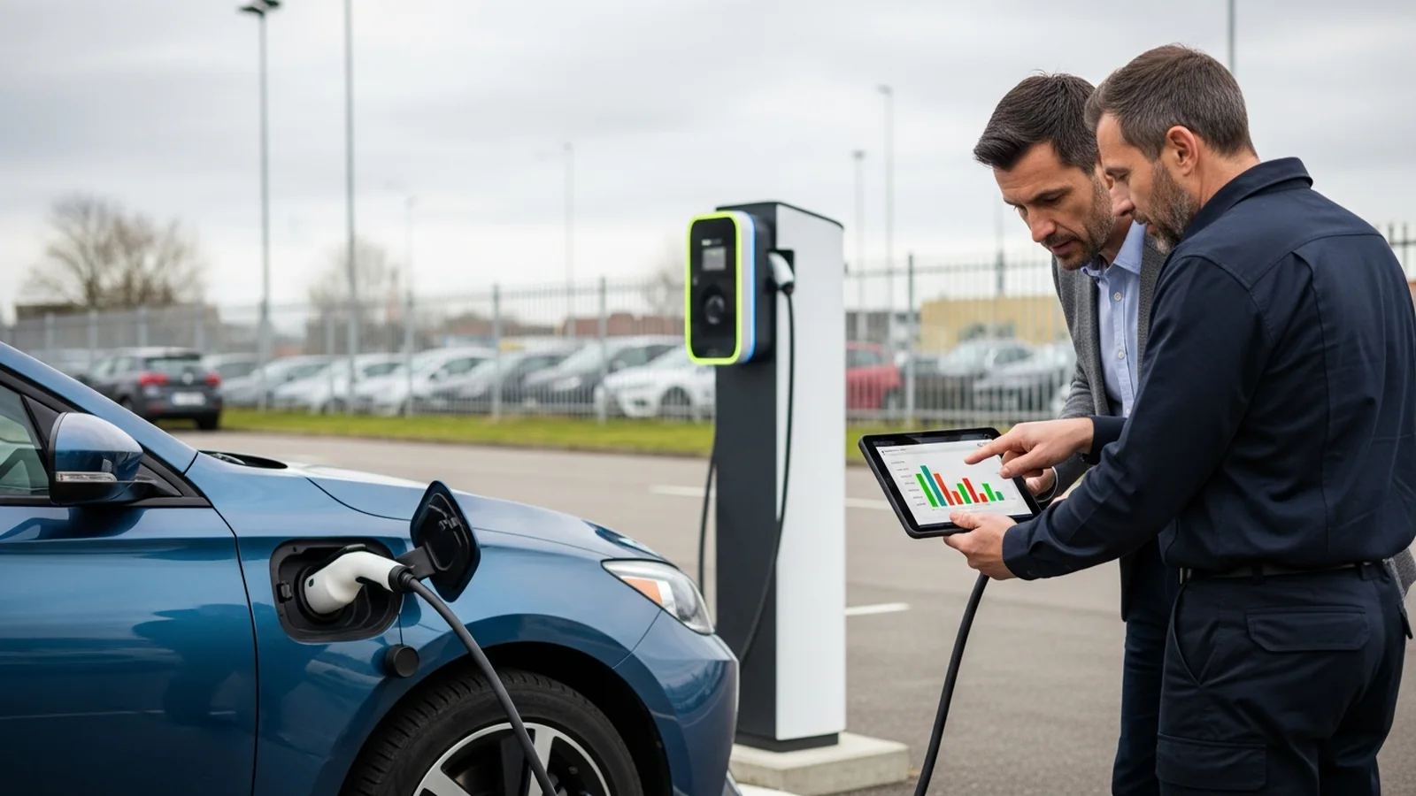 Essai de recharge et lecture des données d'une voiture électrique d'occasion Essai de recharge et lecture des données d'une voiture électrique d'occasion