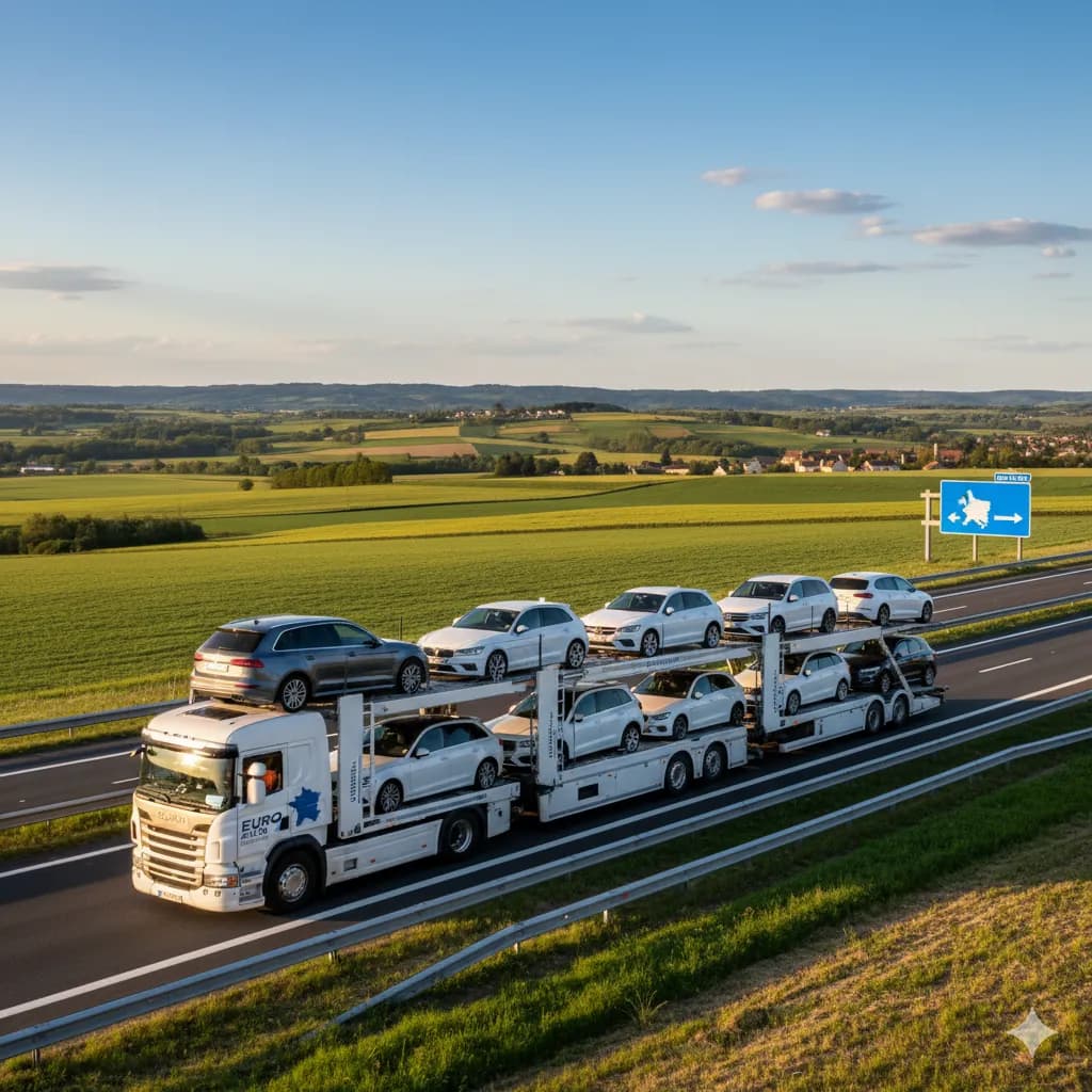 Transport de voiture groupé sur camion porte-voiture